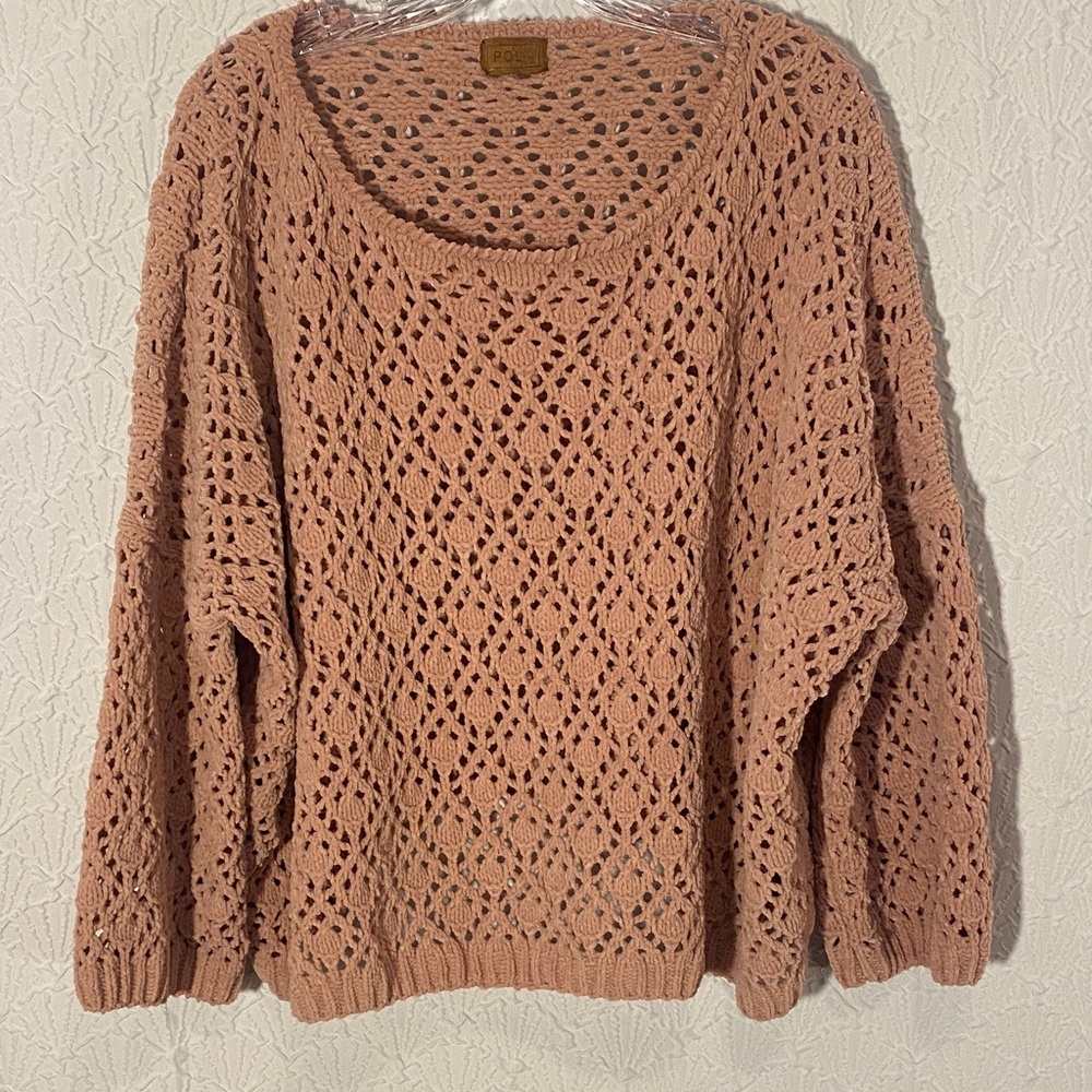 Bohemian Inspired Style Knit Wear. POL. Subtle Peach layering texture Boho chic